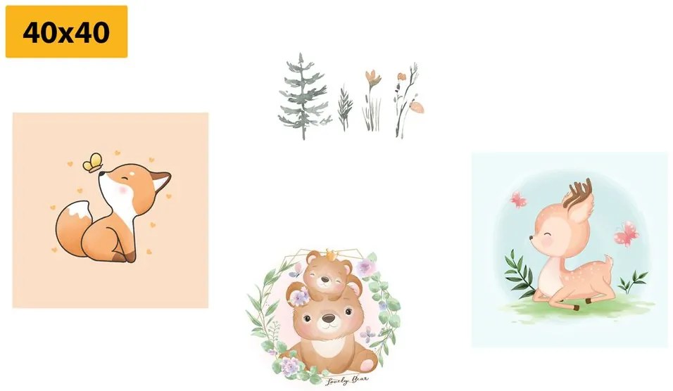 Set di quadri – Animali adorabili