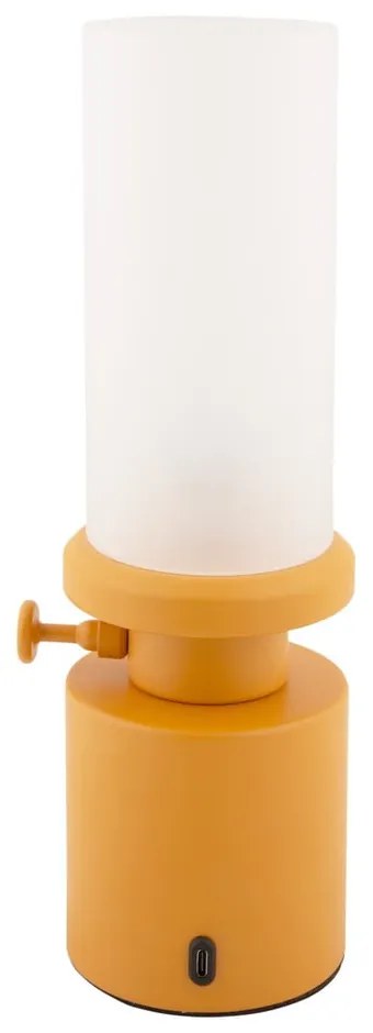 Lampada da tavolo dimmerabile a LED gialla con paralume in metallo/con paralume in vetro (altezza 29,5 cm) Camp - Leitmotiv