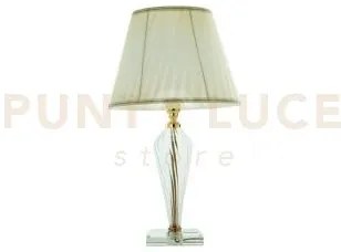 Lume piccolo villa 1 luce trasparente e oro  attacco  e14