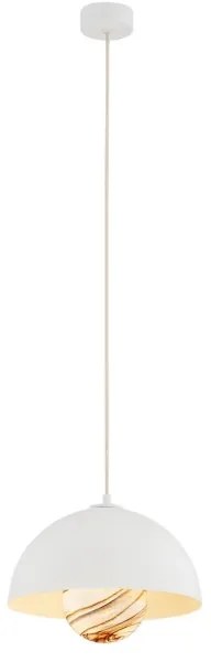 Argon 8443 - Lampadario a sospensione con filo PIAVA 1xE14/7W/230V alabastro bianco