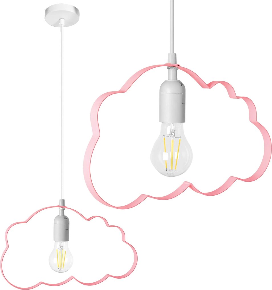 LAMPADA NUVOLETTA PENSILE ROSA CHIARO