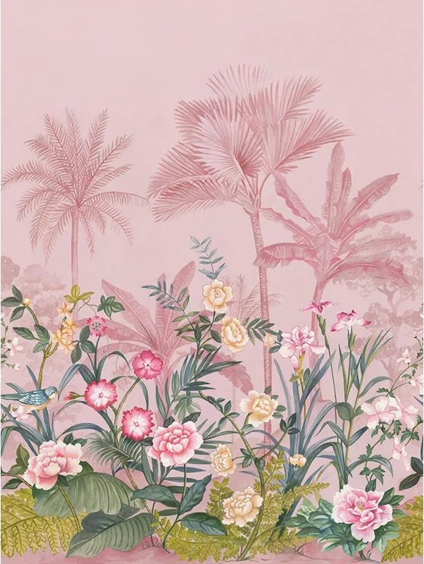 Fotomurale HOLDEN DECOR Palme paradise, rosa, verde, ocra 210X280 cm