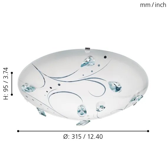 Eglo 95689 - Plafoniera LED SORRENTA 1 LED/16W/230V