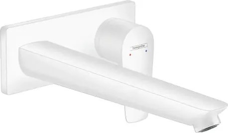 Rubinetto per lavabo getto laminare cristallino Talis E bianco verniciato opaco HANSGROHE H 11.2 cm