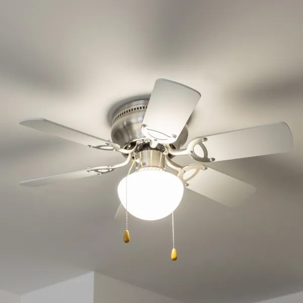 ZEVENTI - Ventilatore da soffitto GALDANA 1xE27/60W/230V grigio/bianco