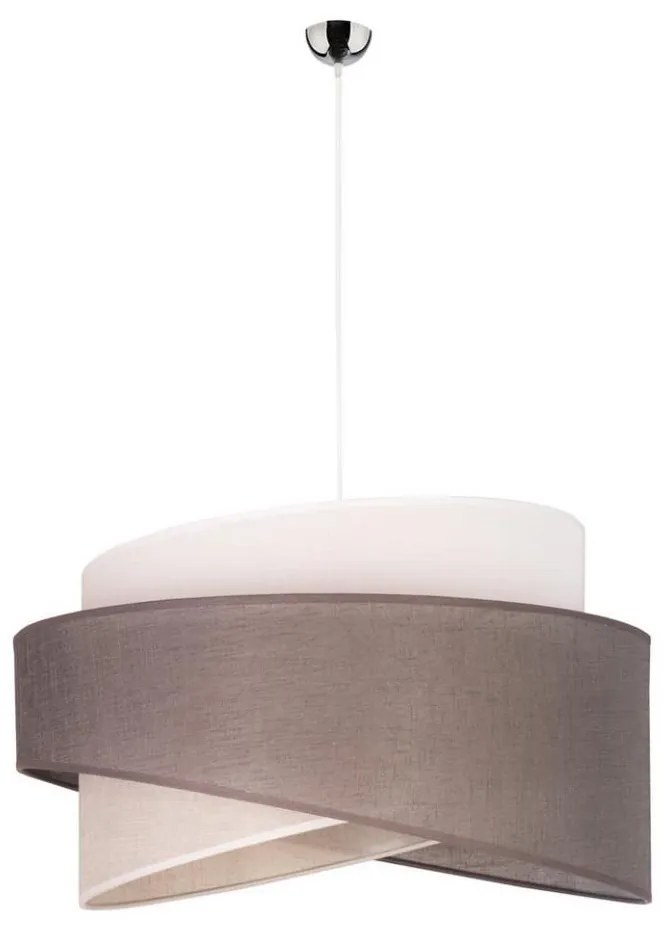 Duolla - Lampadario a sospensione con filo BROOKLYN 1xE27/40W/230V diametro 50 cm grigio/beige/bianco