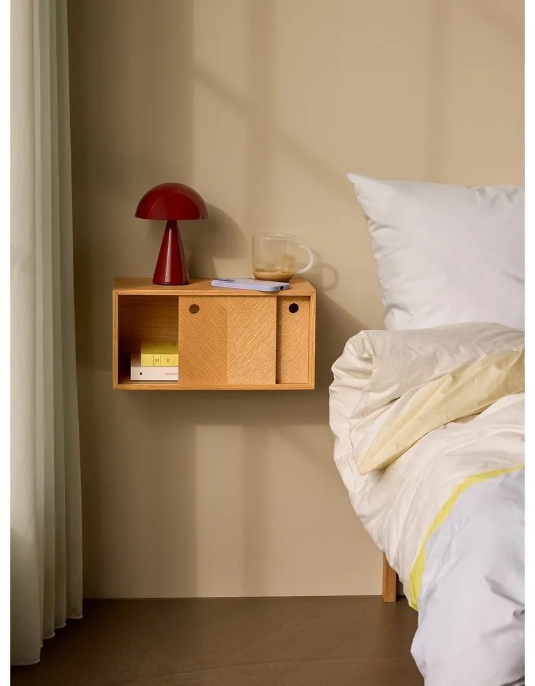 Scaffale a parete in rovere a spina di pesce - Hübsch