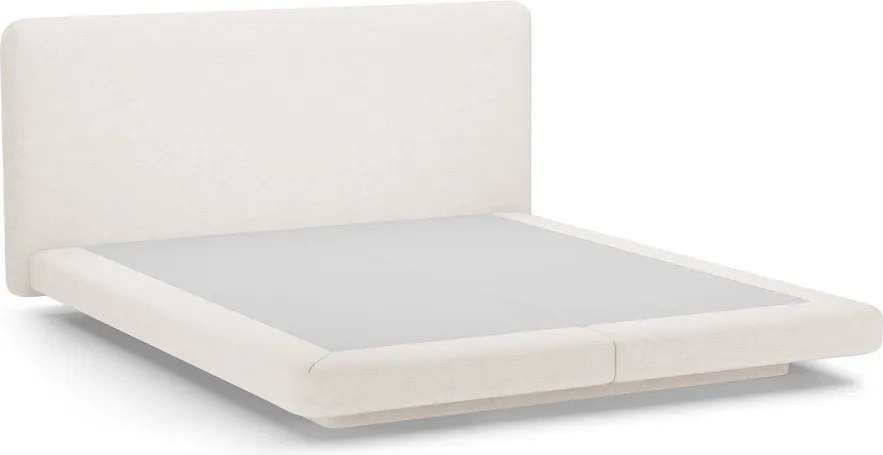 Letto matrimoniale imbottito beige 200x200 cm Linea – Micadoni