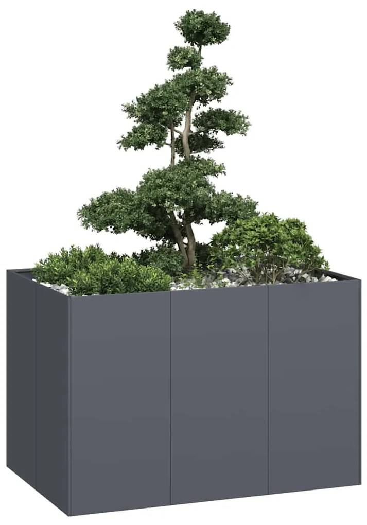 Fioriera Antracite 120x80x80 Cm İn Acciaio /