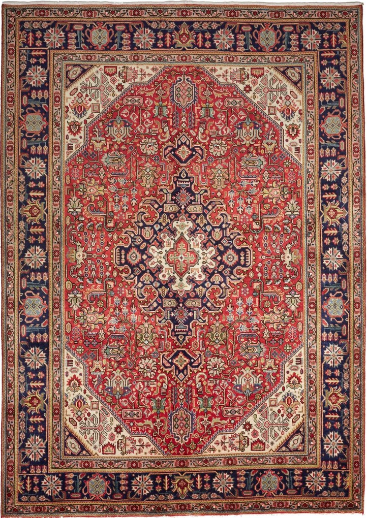 Tabriz Tappeto 200 x 300 Rosso (Iran) Annodato A Mano