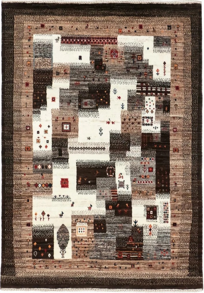 Loribaft Tappeto persiano 100 x 150 Beige (Iran) Annodato A Mano