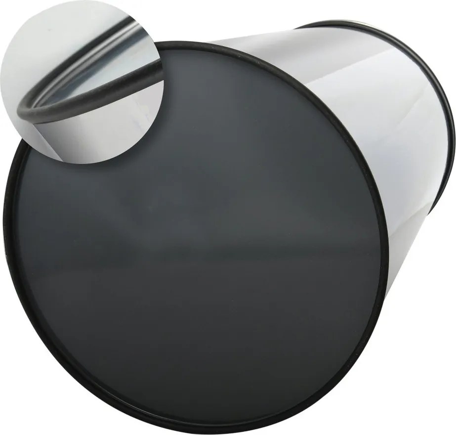 Cestino per la spazzatura grigio scuro in acciaio touch 30 l – MSV
