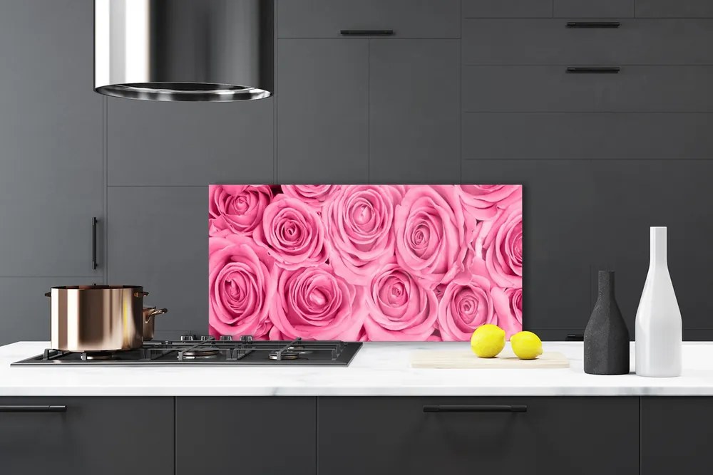 Pannello paraschizzi cucina Rose, fiori, piante 120x60 cm