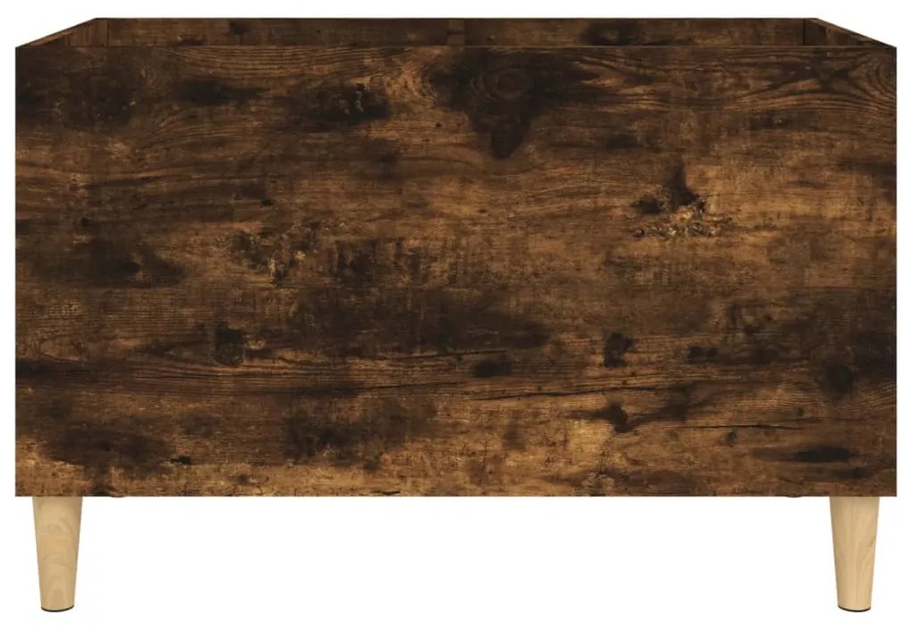 Mobile porta dischi rovere fumo 74,5x38x48 cm legno multistrato