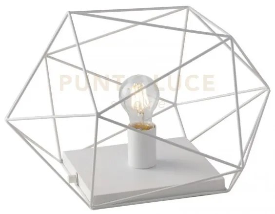 Lampada da tavolo abraxas bianco 1 luce attacco e27 40,5x29,5x26,5c...