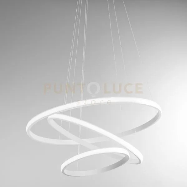 Iole s/3 - lampadario a sospensione bianco led 3000k 3000lm 60w dim...