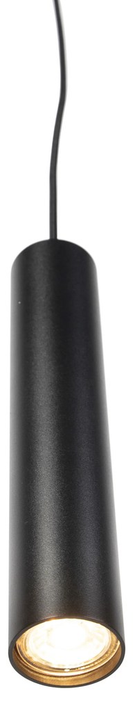 Set di 2 lampade a sospensione di design nere - Tuba Small