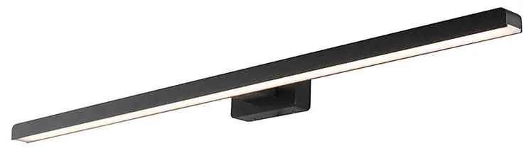 Applique LED bagno moderno Lancer nero IP54, luce bianco naturale 1360 lumen, INTEC