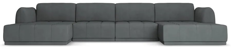 Divano angolare grigio scuro Hoku – Makamii