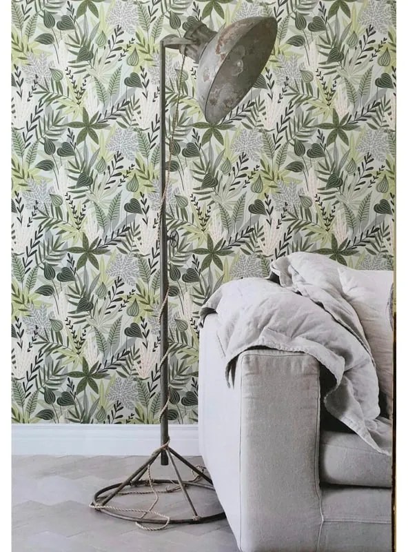Carta da parati Foglie XXL verde, 46.5 cm x 10.05 m