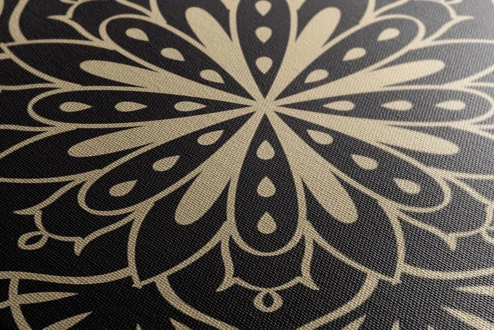Stampa su tela – Mandala su sfondo nero