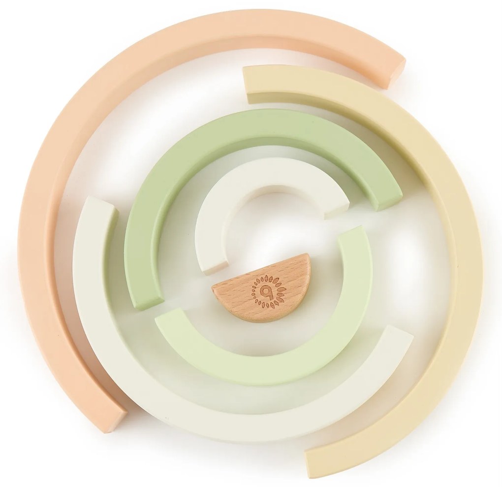 Bieco - Arcobaleno impilabile in legno - coniglietto Fine