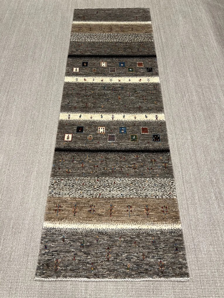 Loribaft Tappeto persiano 80 x 250 Marrone (Iran) Annodato A Mano