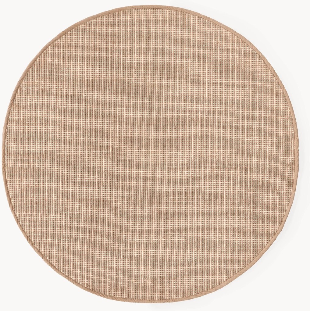 Tappeto rotondo in lana tessuto a mano Amaro