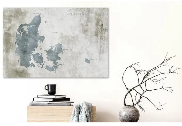 Quadri di sughero  Scandinavian Blue [Cork Map]  Larghezza x Altezza Home decor 120x80