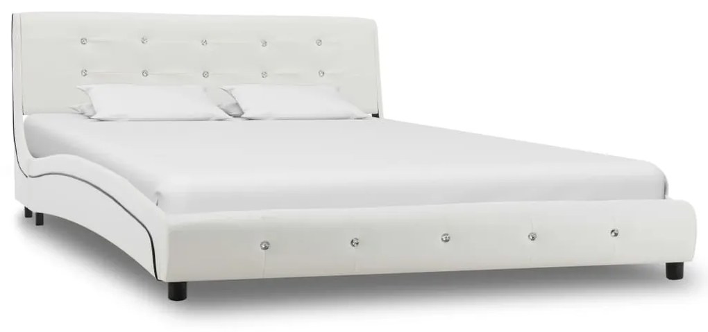 Giroletto Con Led Senza Materasso Bianco Similpelle 140x200 Cm /