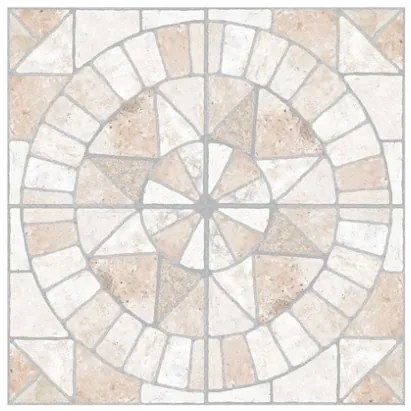 Pavimento grès porcellanato da esterno 34 x 34 cm Ceramiche San Nicola Ventaglio Pavé Gubbio Light