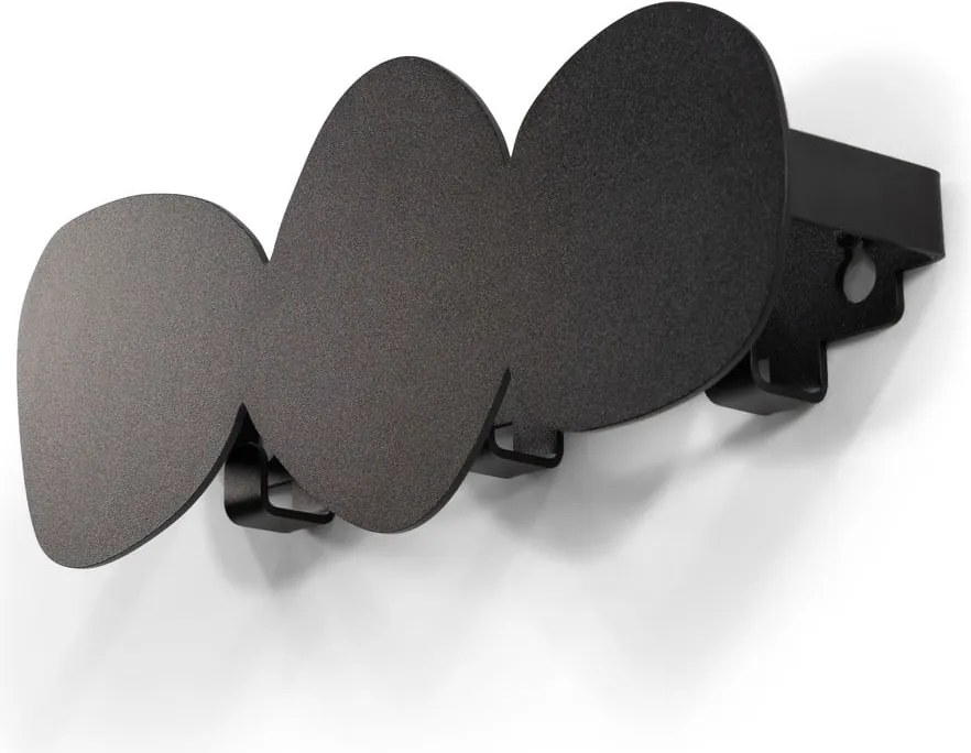 Attaccapanni da parete nero in metallo 35 cm Tumulo – Spinder Design