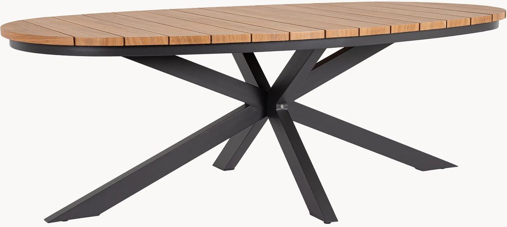 Tavolo ovale da esterno Zelmar, 218 x 115 cm