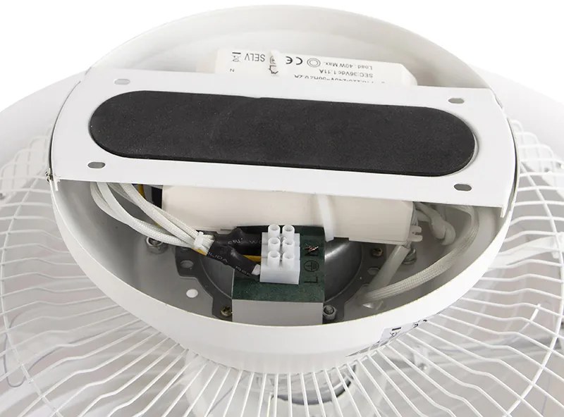 Ventilatore da soffitto bianco 55,5 cm con LED dimmerabile con telecomando - Clima