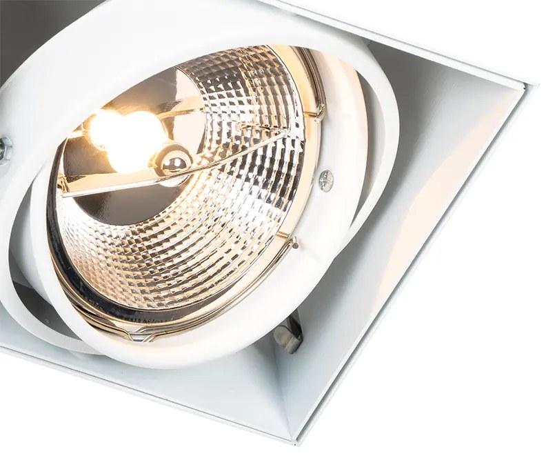Faretto da incasso bianco GU10 AR111 senza cornice 2 luci - Oneon