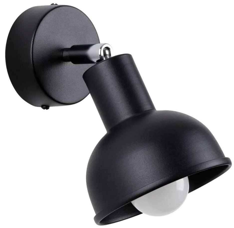 Sollux SL.1316 - Faretto da parete ELBA 1xE27/15W/230V nero