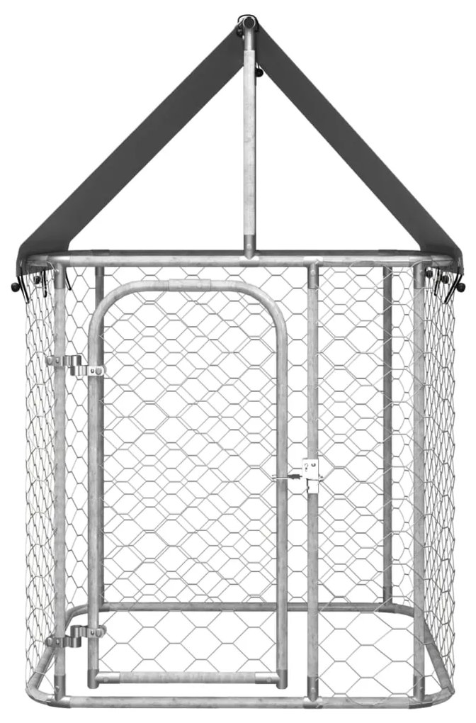 Gabbia per cani da esterno con tetto 100x100x150 cm