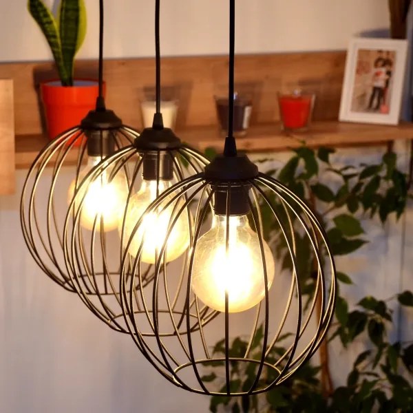 Lampadario LED a cavo MERCURE 3xE27/15W/230V