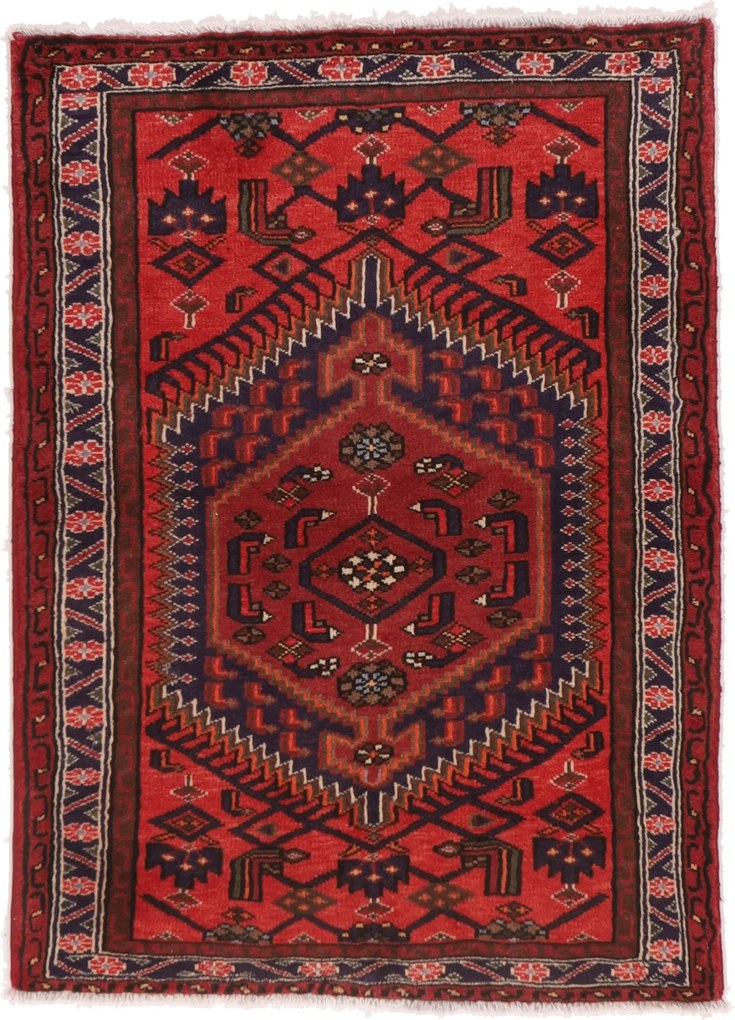 Hamedan Tappeto 140x100 (Iran) Annodato A Mano