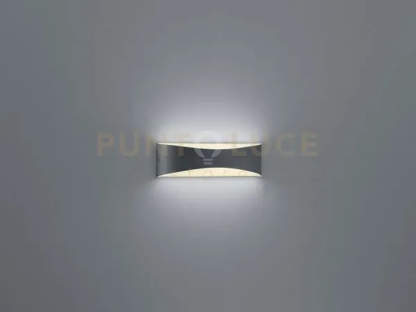 Konda applique led 9w 1200lm, 3 antracite bi-direzionale 23x7,2cm