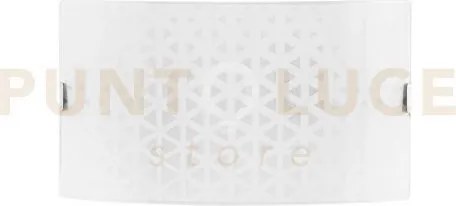 Applique a parete maori bianca 2 luci attacco e27 35x10,5x20cm