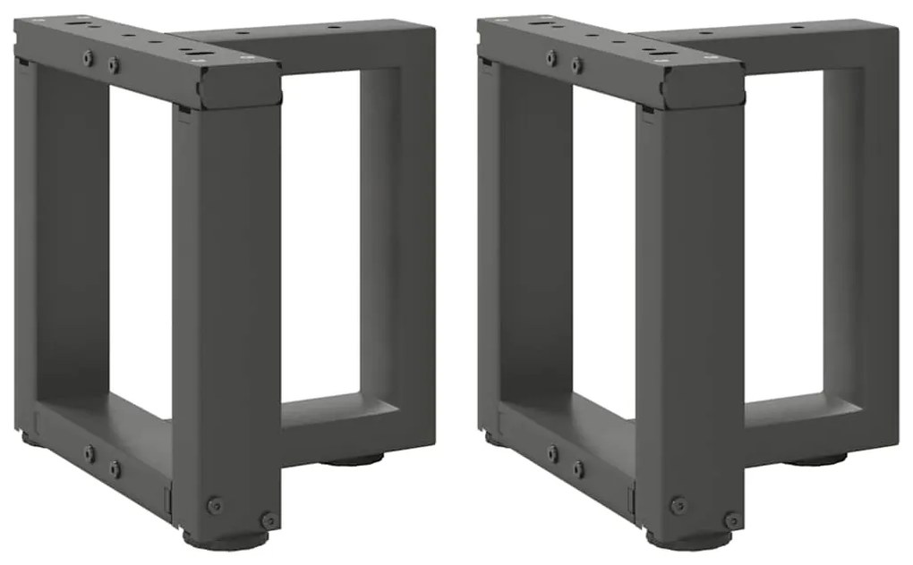 Gambe Tavolino Caffè A T 2 Pz Antracite 30x25x(30-31)cm Acciaio /