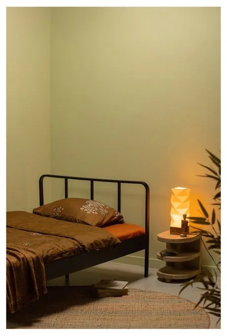 Letto singolo in metallo nero con griglia 120x200 cm Mees - WOOOD