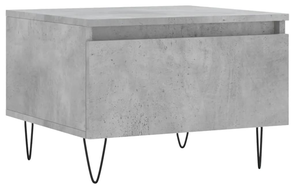 Tavolino da Salotto Grigio Cemento 50x46x35cm Legno Multistrato