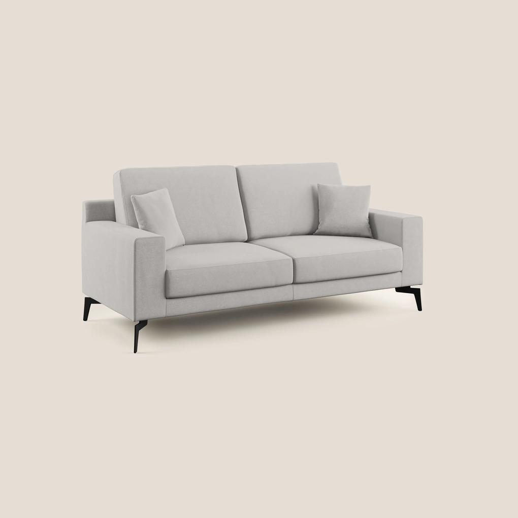 Prestige divano moderno in microfibra smacchiabile T11 grigio_chiaro 146 cm