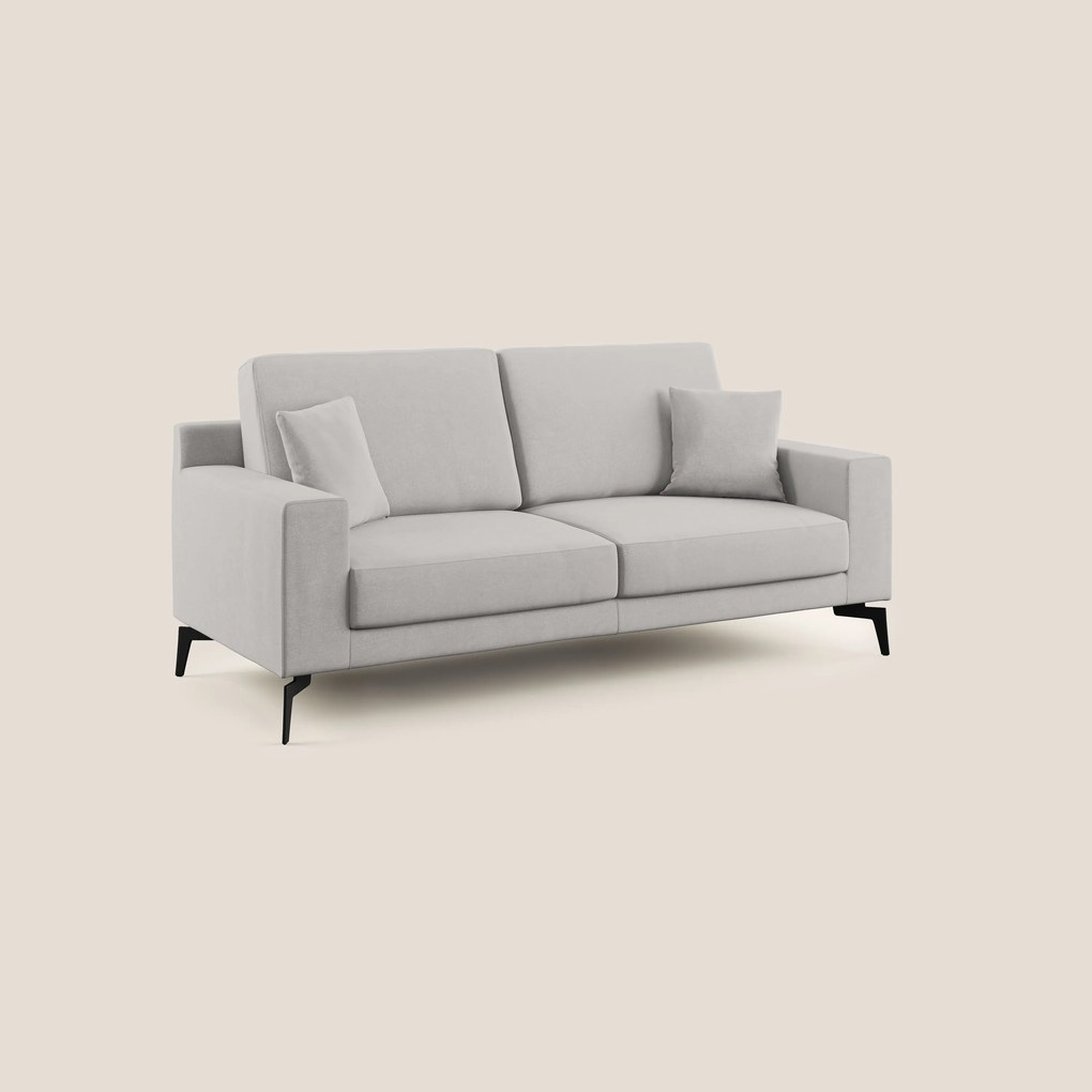 Prestige divano moderno in microfibra smacchiabile T11 grigio_chiaro 206 cm