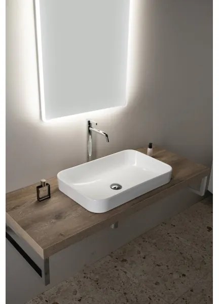 Isvea - Lavabo da appoggio AQUA 60x38 cm ceramica/bianco
