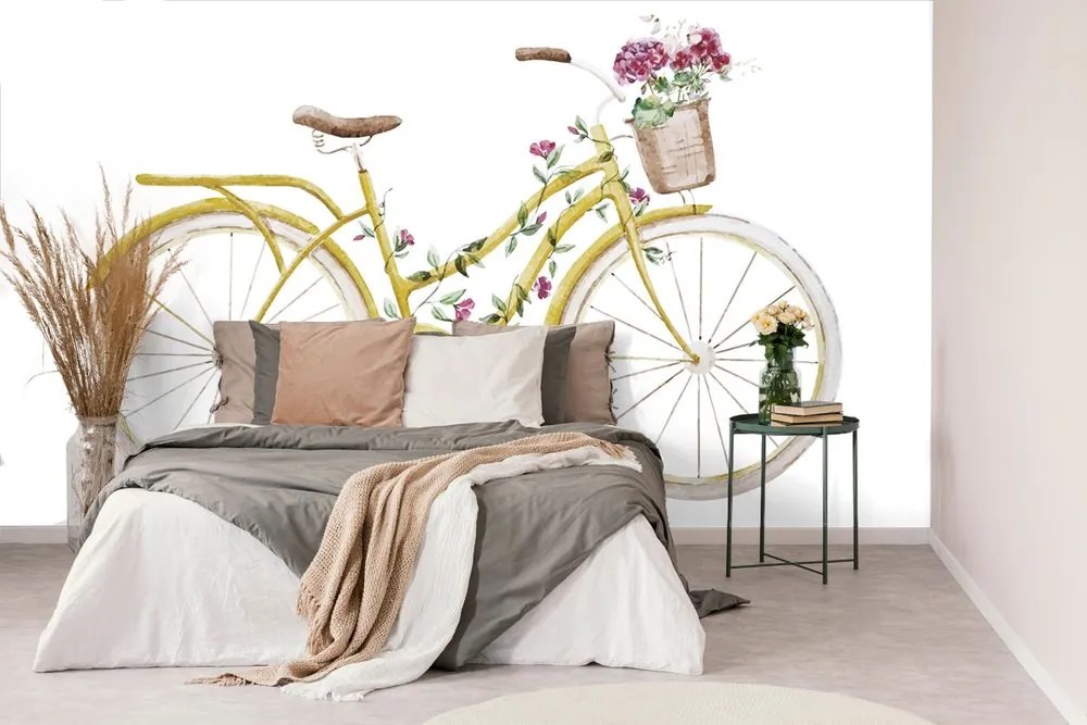 Carta da parati – Illustrazione di bicicletta retrò