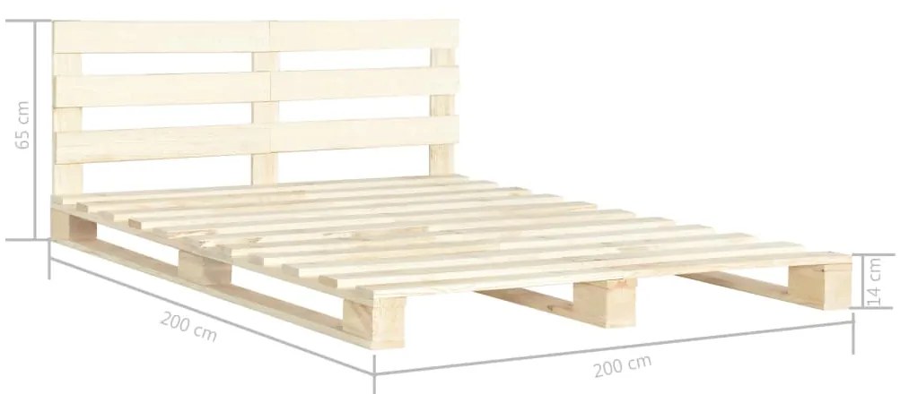 Giroletto in Pallet di Legno Massello di Pino 200x200 cm