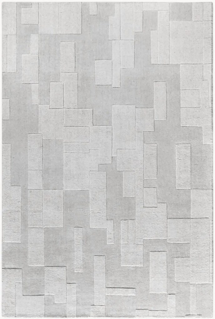 Tappeto in lana con motivo in rilievo Wilhelmine